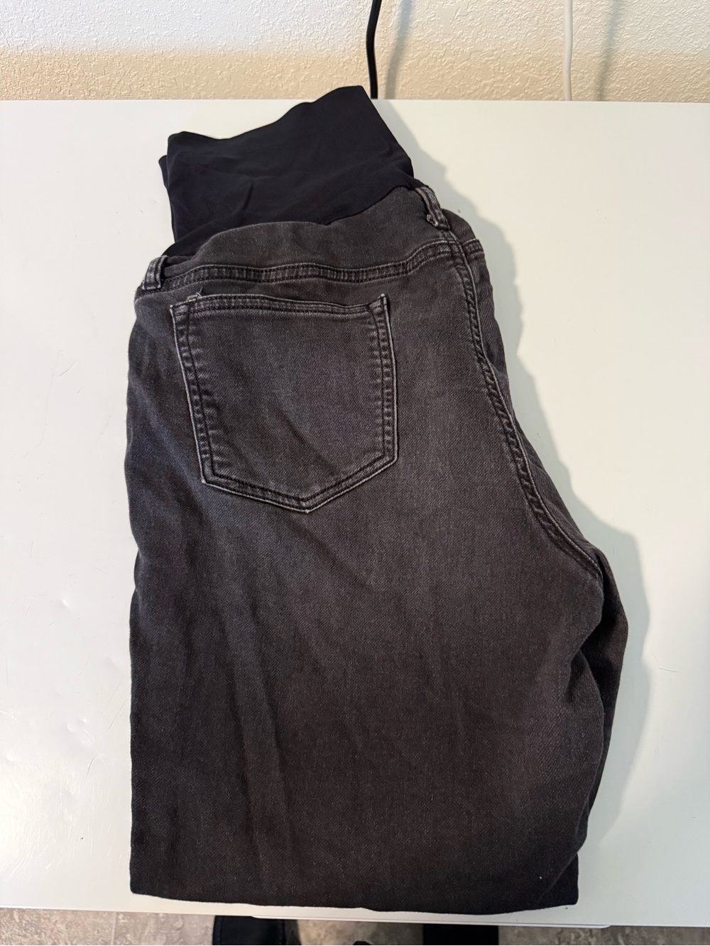 Time and Tru Black Maternity Jeggings with Stretch Waistband